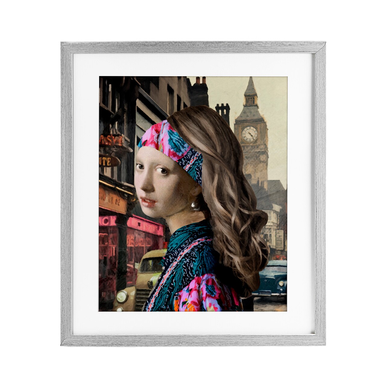 Stupell Industries Carnaby Street Remix Painting Framed Print Under Glass, design by Sasha